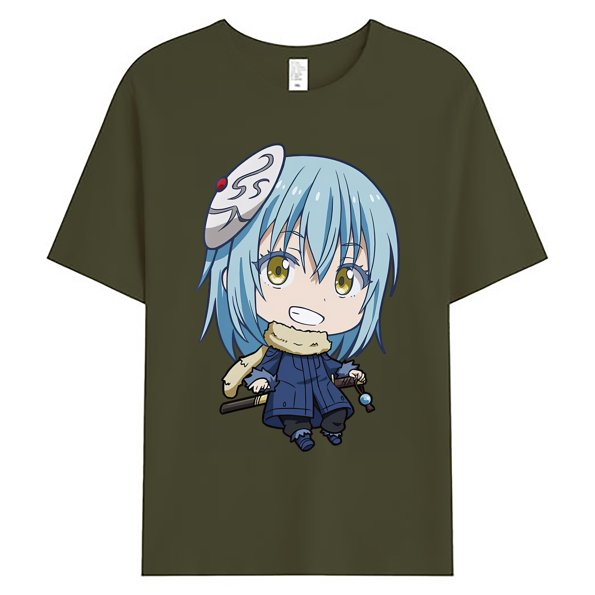 （画像用） 転スラ Regarding Reincarnated to Slime 綿100％ メンズ半袖Tシャツ｜肌触りやわらか＆通気性